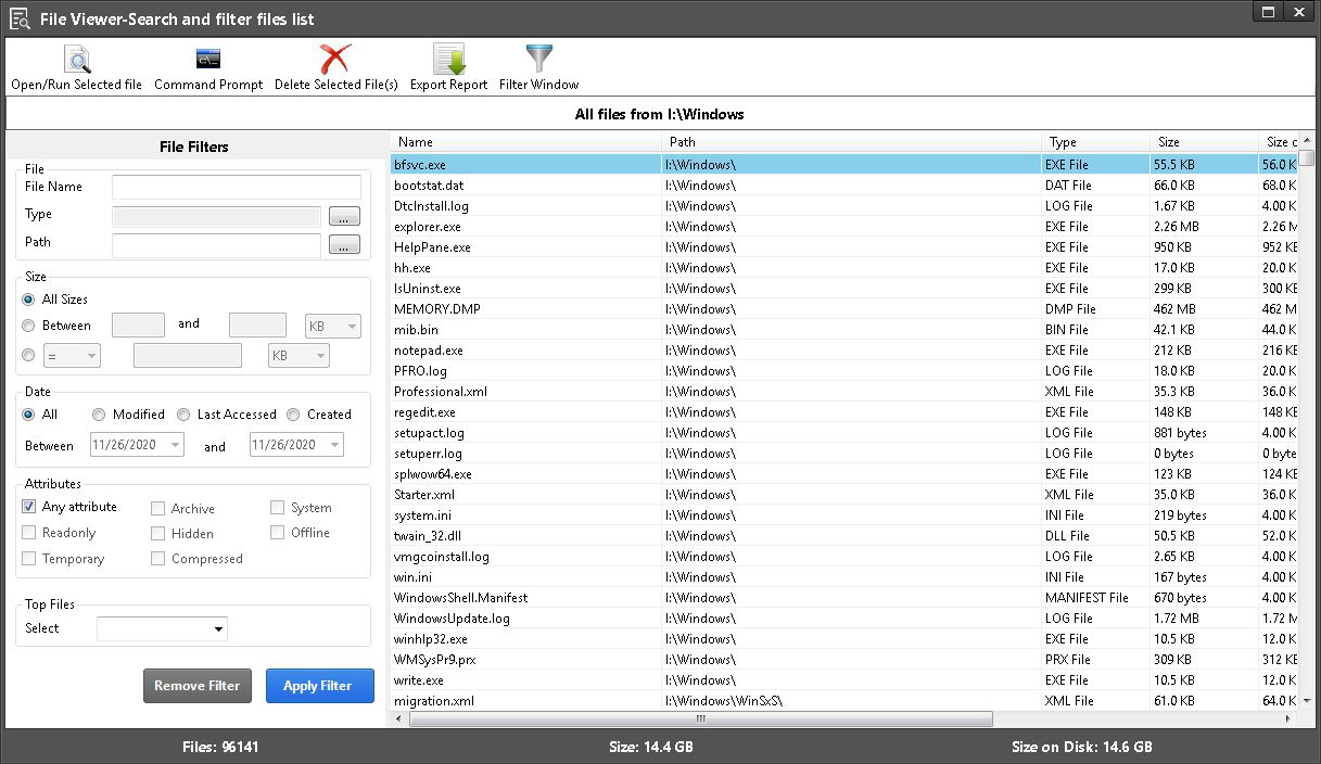 Folder list and Subfolders Report
