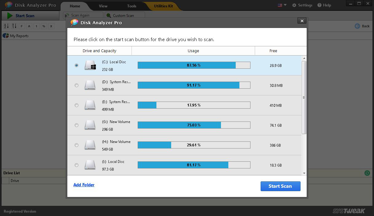 Manage hard disk space
